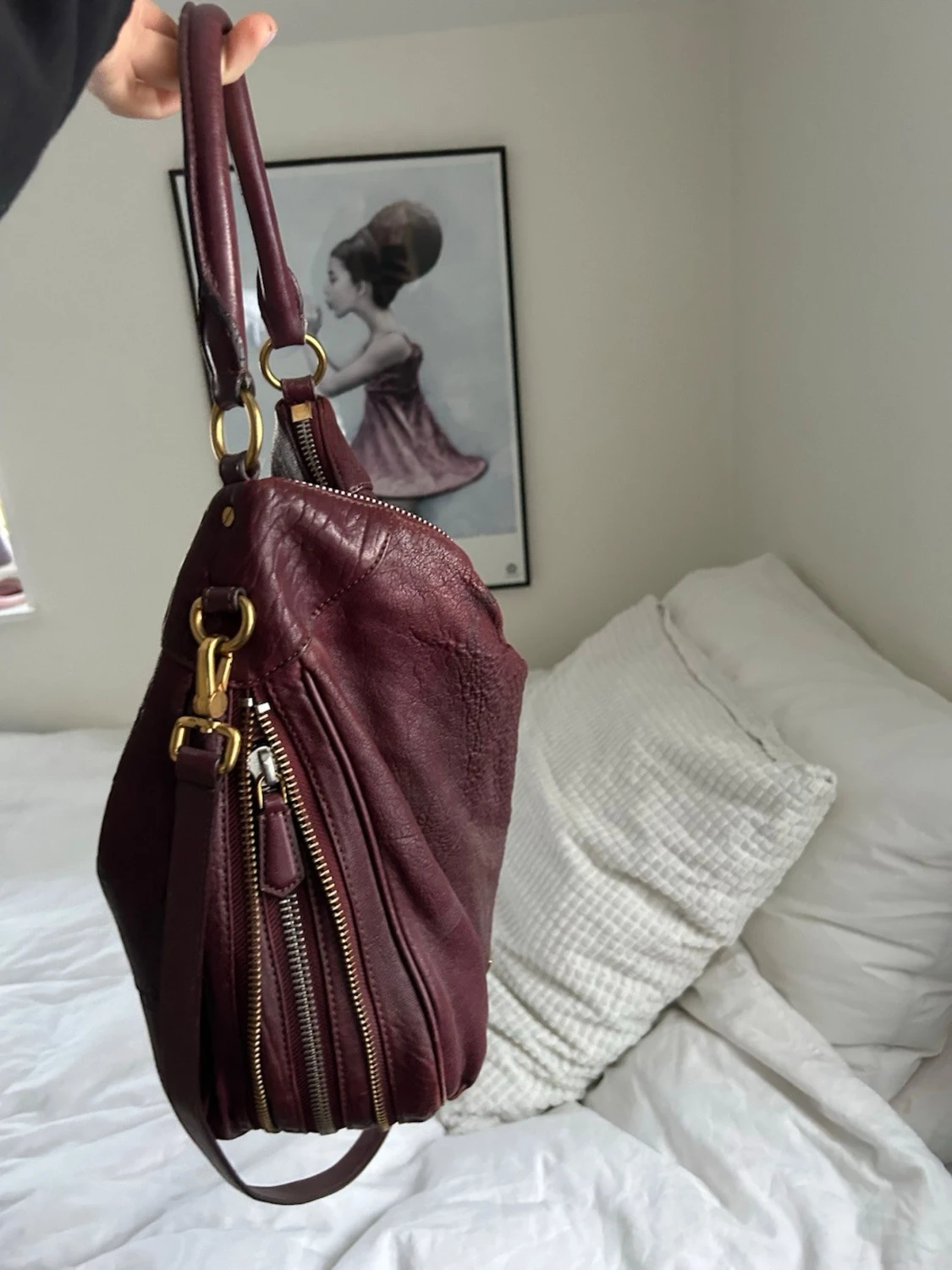 Vinröd axelväska från Marc by Marc Jacobs - 1