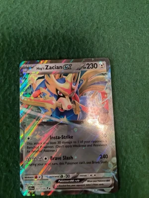 Pokémon kort  - Säljer en fin Hops Zacian EX för ett bra pris, nyöppnad idag och kommer tyvärr utan sleeve