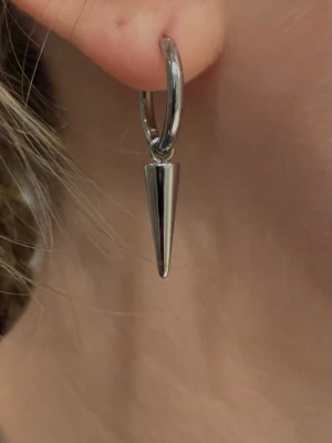 Silver Peak örängen från Edblad - Säljer ett par stainless steel silver peak hoops örhängen från Edblad. De är i fint skick men säljer på grund av att jag inte använder silver💖
