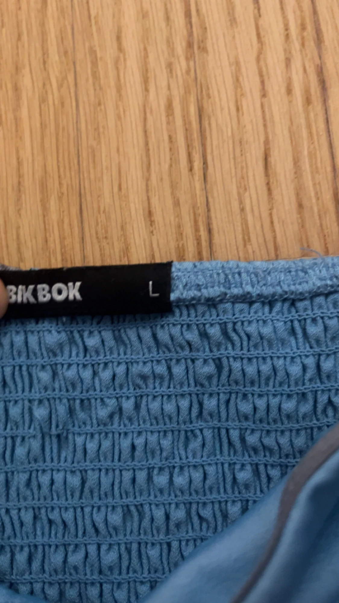 Blå bandeau tubtopp från Bik Bok - 1