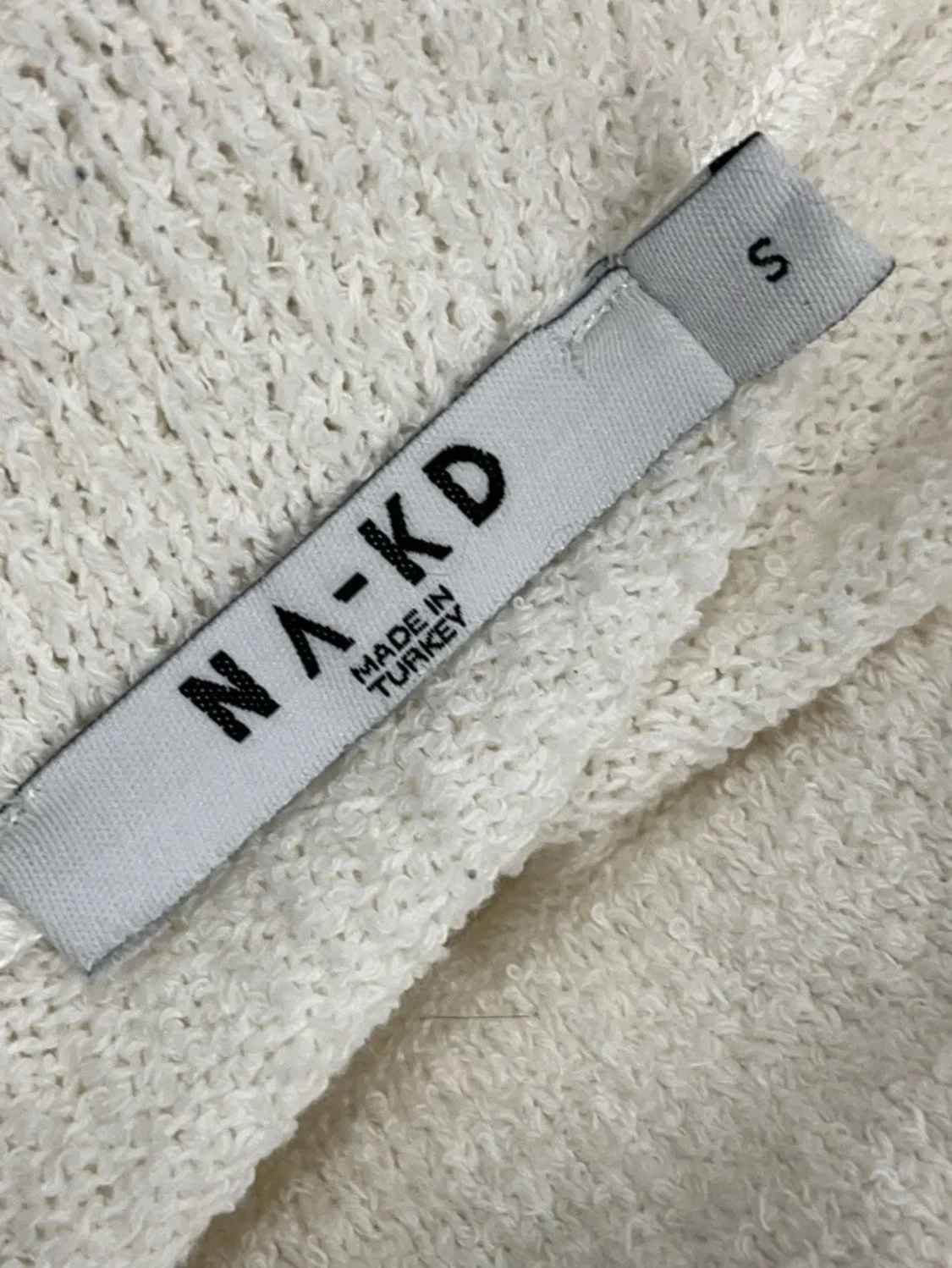 Vit långkjol från NA-KD i frotté - 1