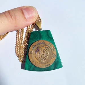 Rare Vintage Katanga coin Malachite necklace  - Unique Malachite necklace with 1961 coin from Katanga. Katanga was a country in Africa which no longer exists making this necklace much more rare!  Bundle discounts: two items 10% off (automatic) three items 15% off, five items 20% off. Message me before purchasing 3+ items for discount.