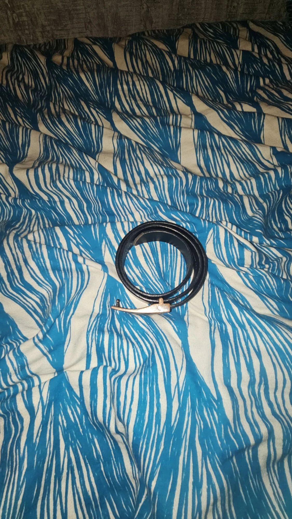 Svart skärp från Saddler med metallspänne