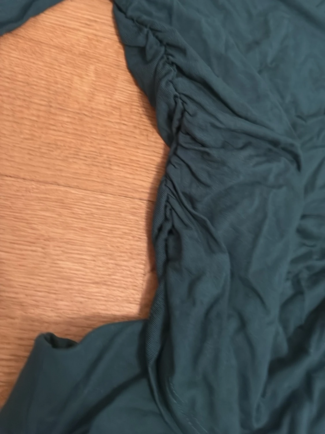 Mörkgrön långärmad långklänning - 2