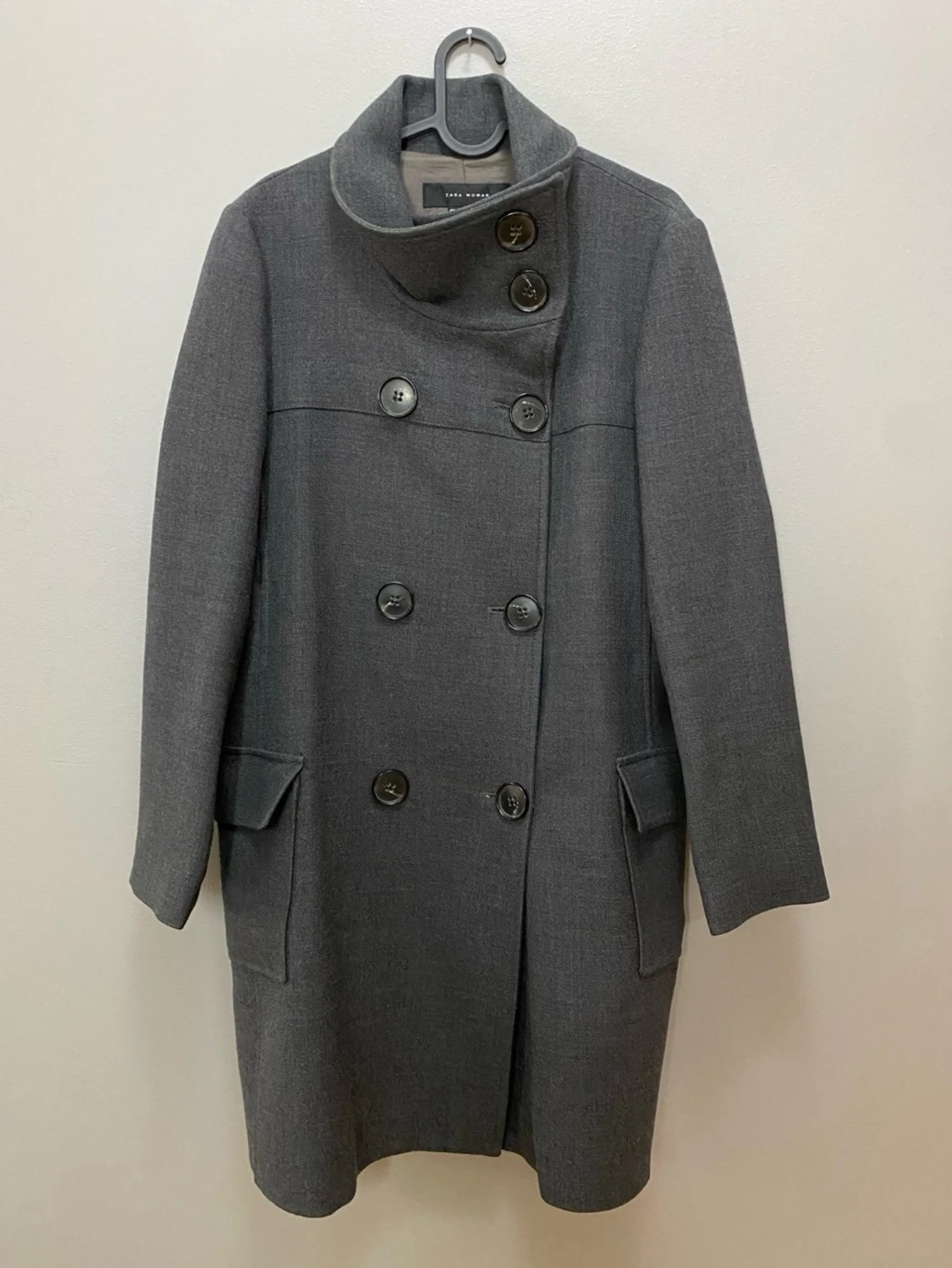 Grå ullkappa från Zara Woman