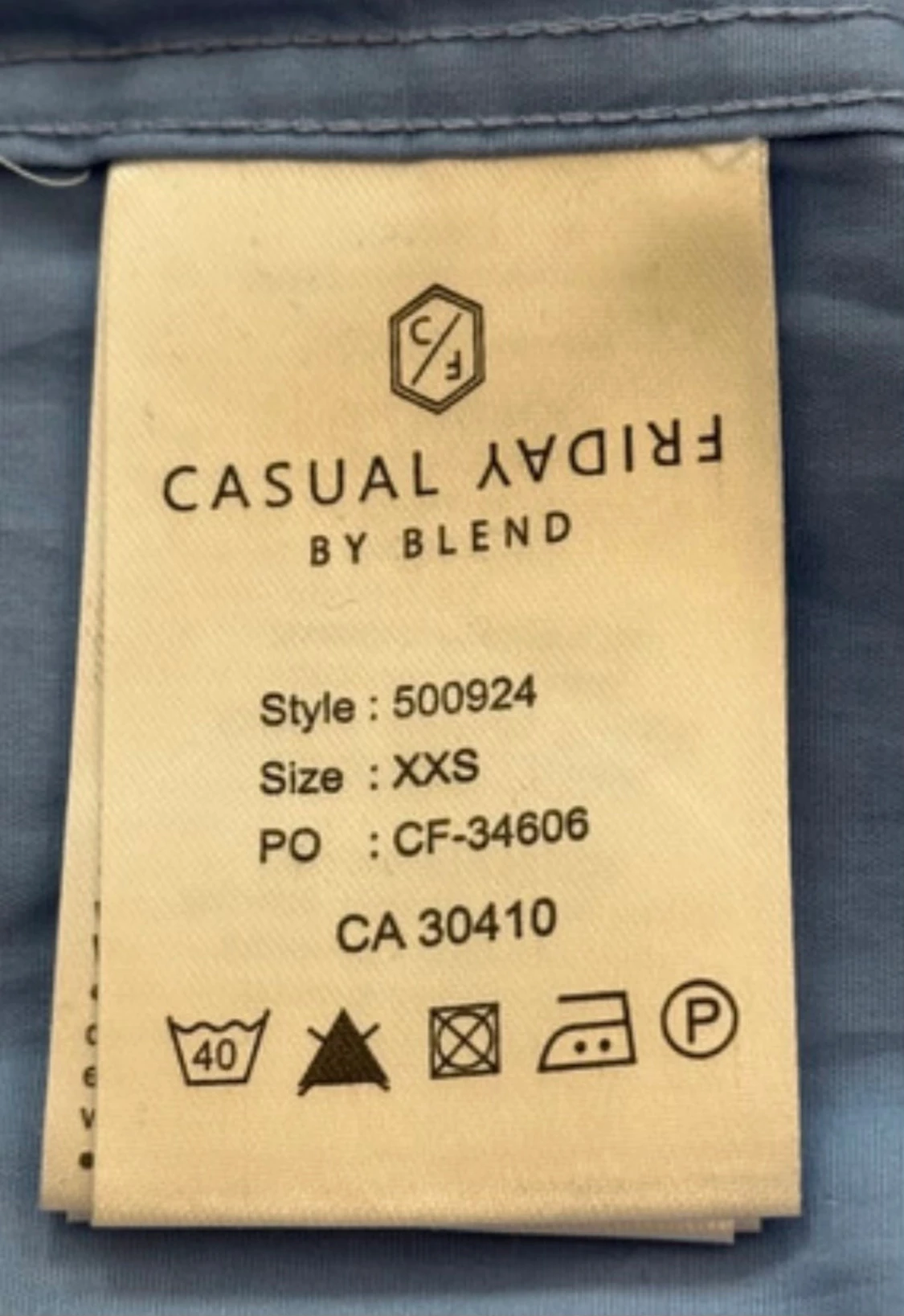 Blå slim fit skjorta från Casual Friday - 3