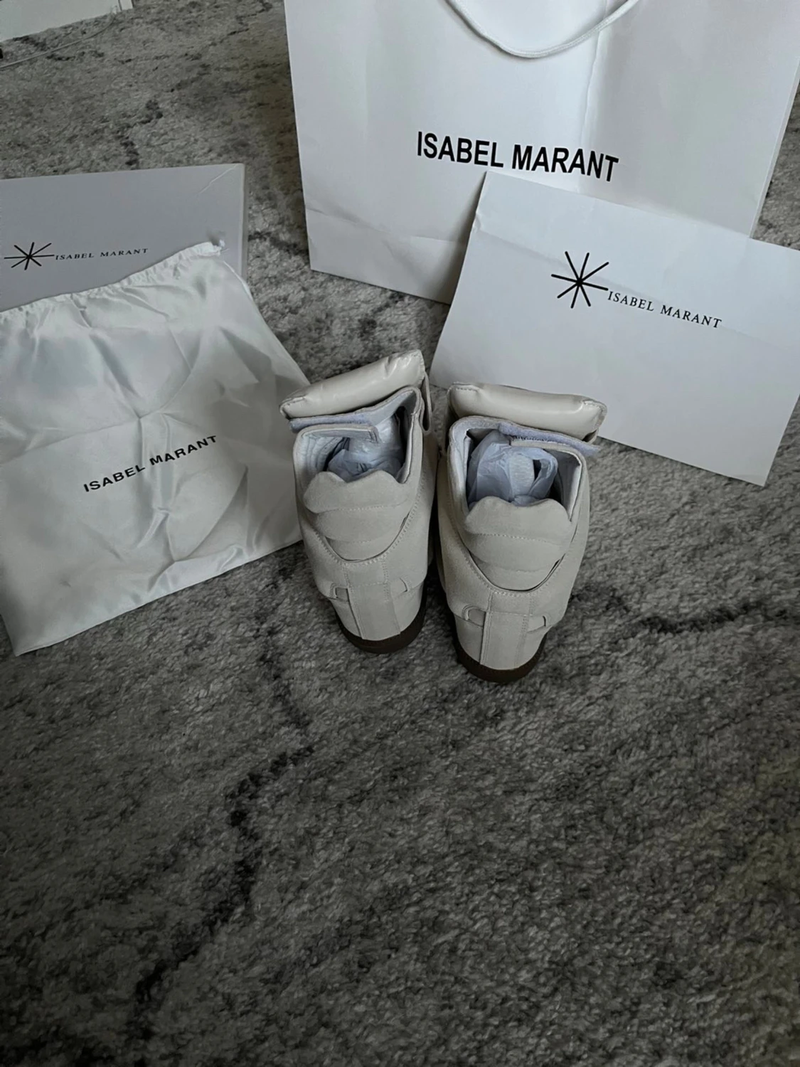 Isabel marant Beige sneakers med kardborre - 1