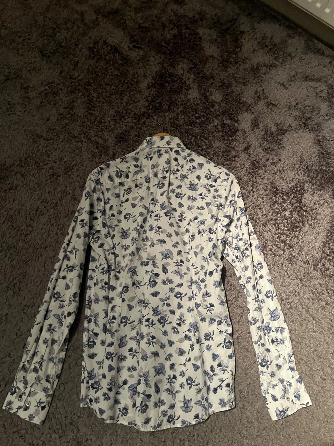 Vit blommig skjorta Bruun & Stengade - 2