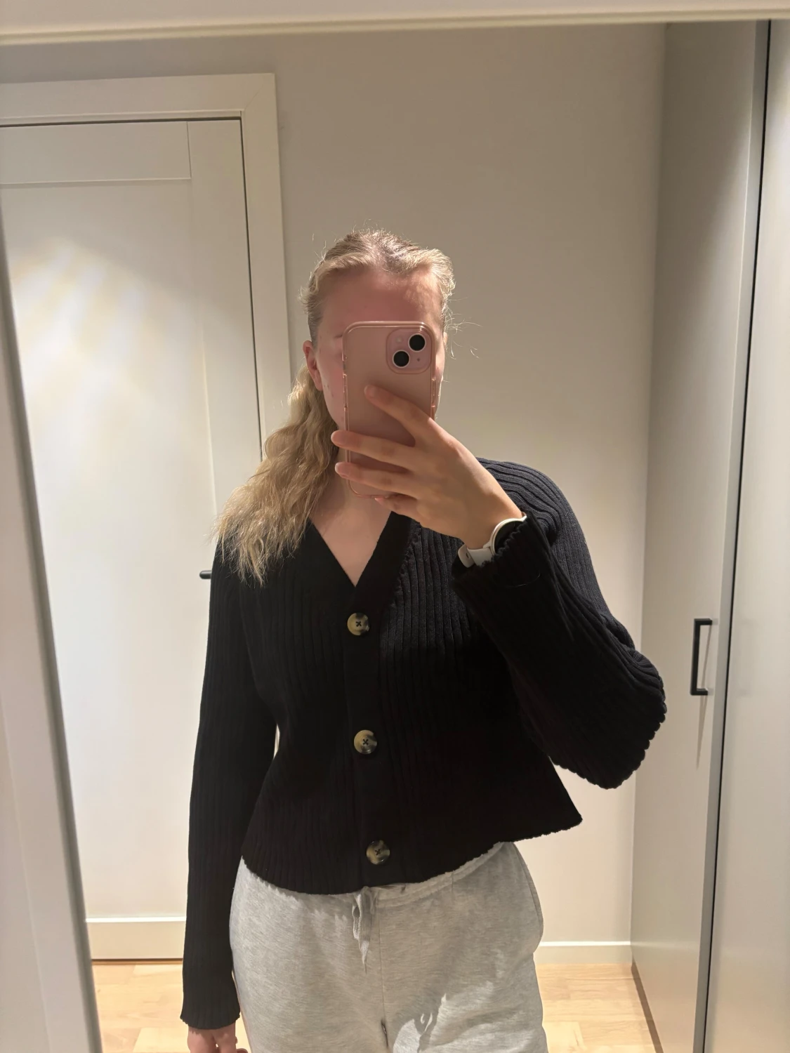 Svart ribbad kofta från NA-KD - 1