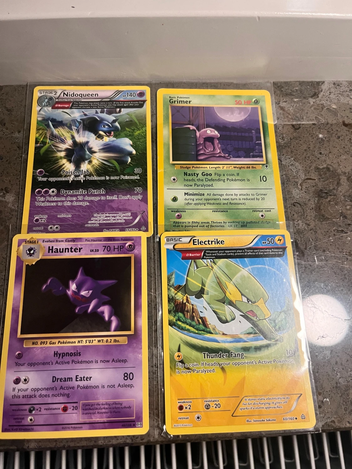 Pokémon Trading Cards - Nidoqueen, Grimer, Haunter, Electrike - 1