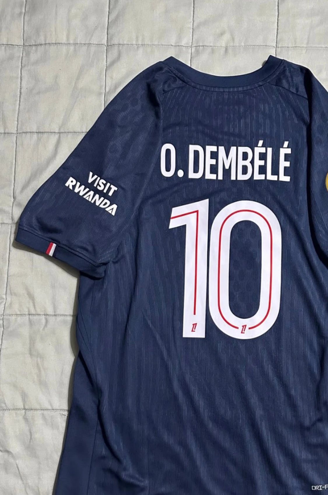PSG Dembele #10 fotbollströja blå