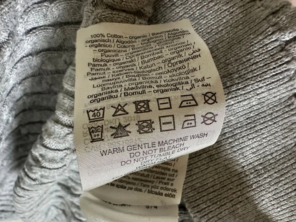 Grå kabelstickad tröja från Selected Homme - 3