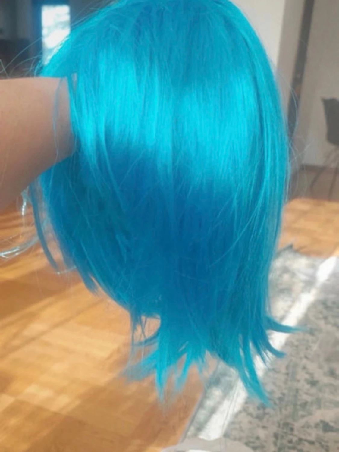 Blå peruk