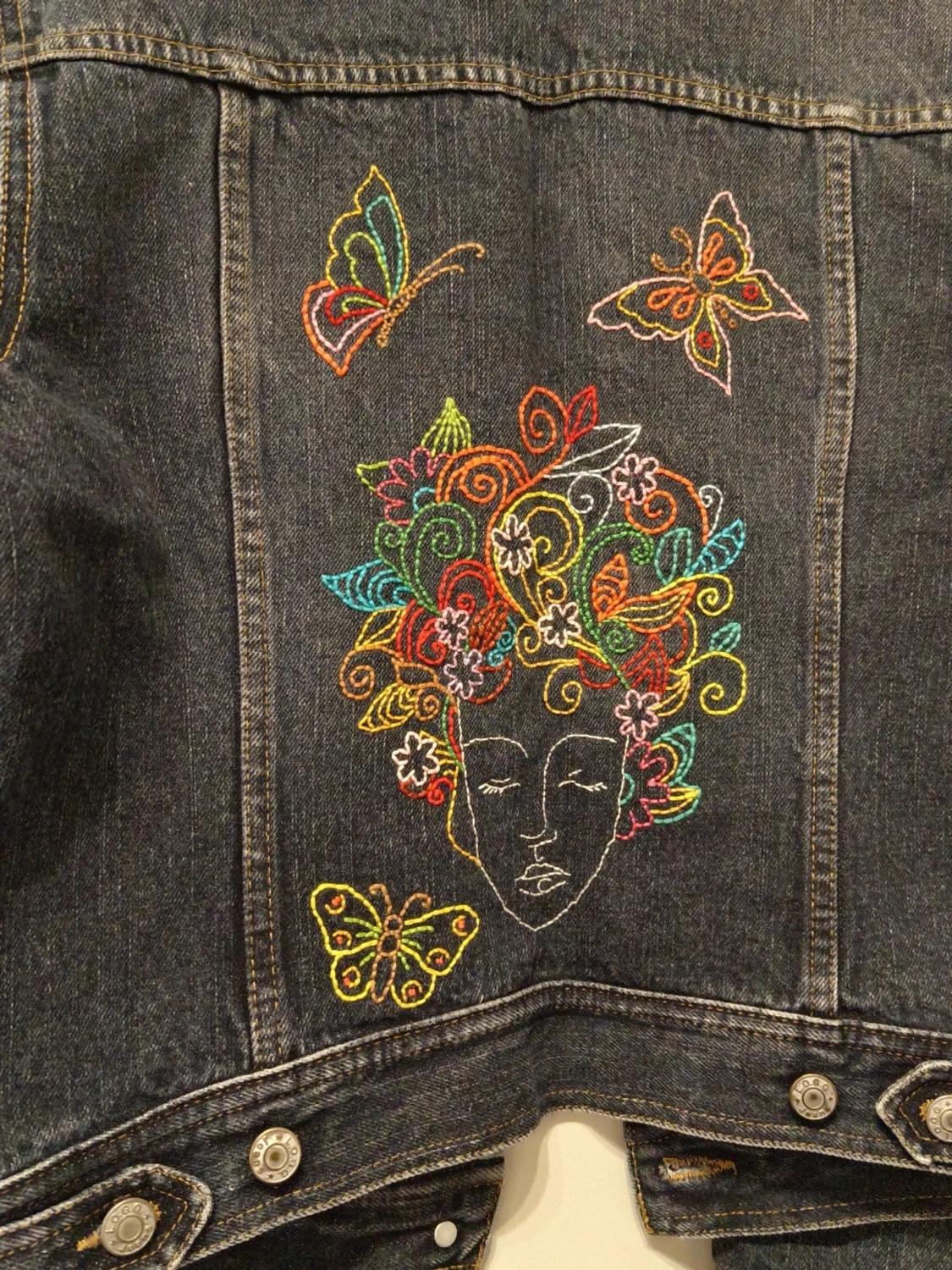 Broderad jeansjacka från L.O.G.G. - 4