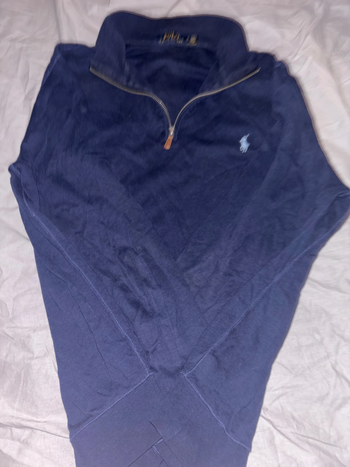 Marinblå half zip tröja Polo Ralph Lauren
