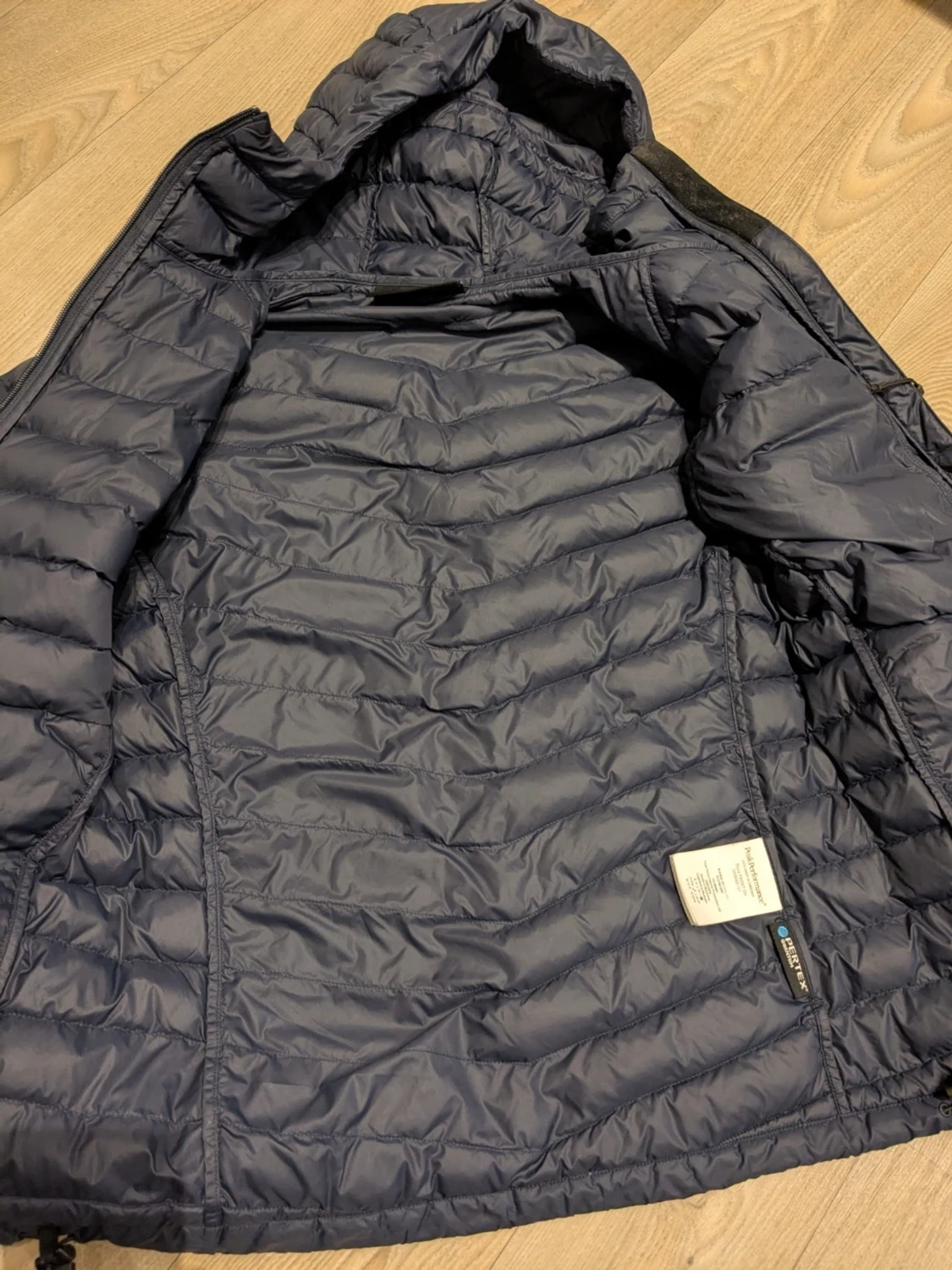 Mörkblå Peak Performance dunjacka S - 2