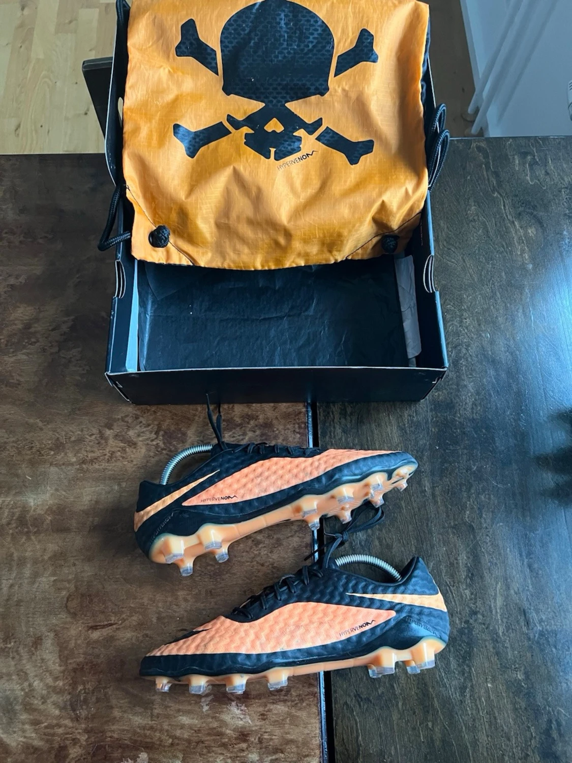 Nike Hypervenom fotbollsskor orange/svart - 2