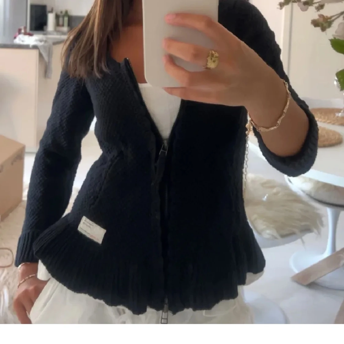 Svart stickad Odd Molly kofta