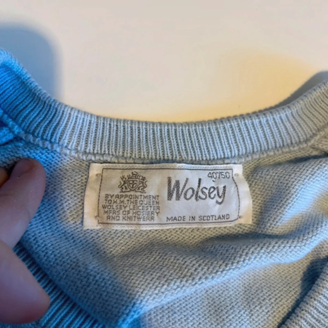 Ljusblå stickad tröja från Wolsey - 2
