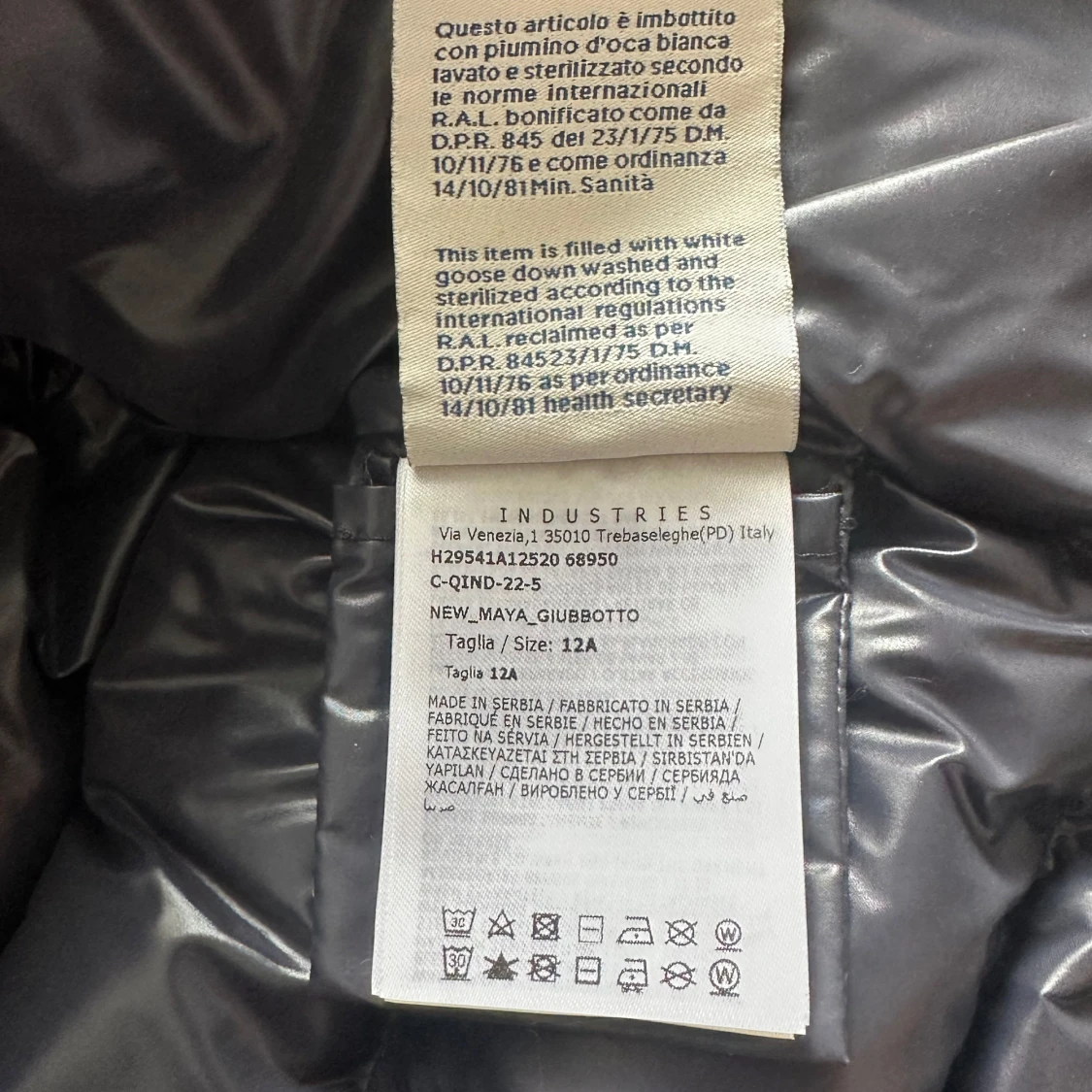 Blå moncler Maya giubbotto jacka - 4