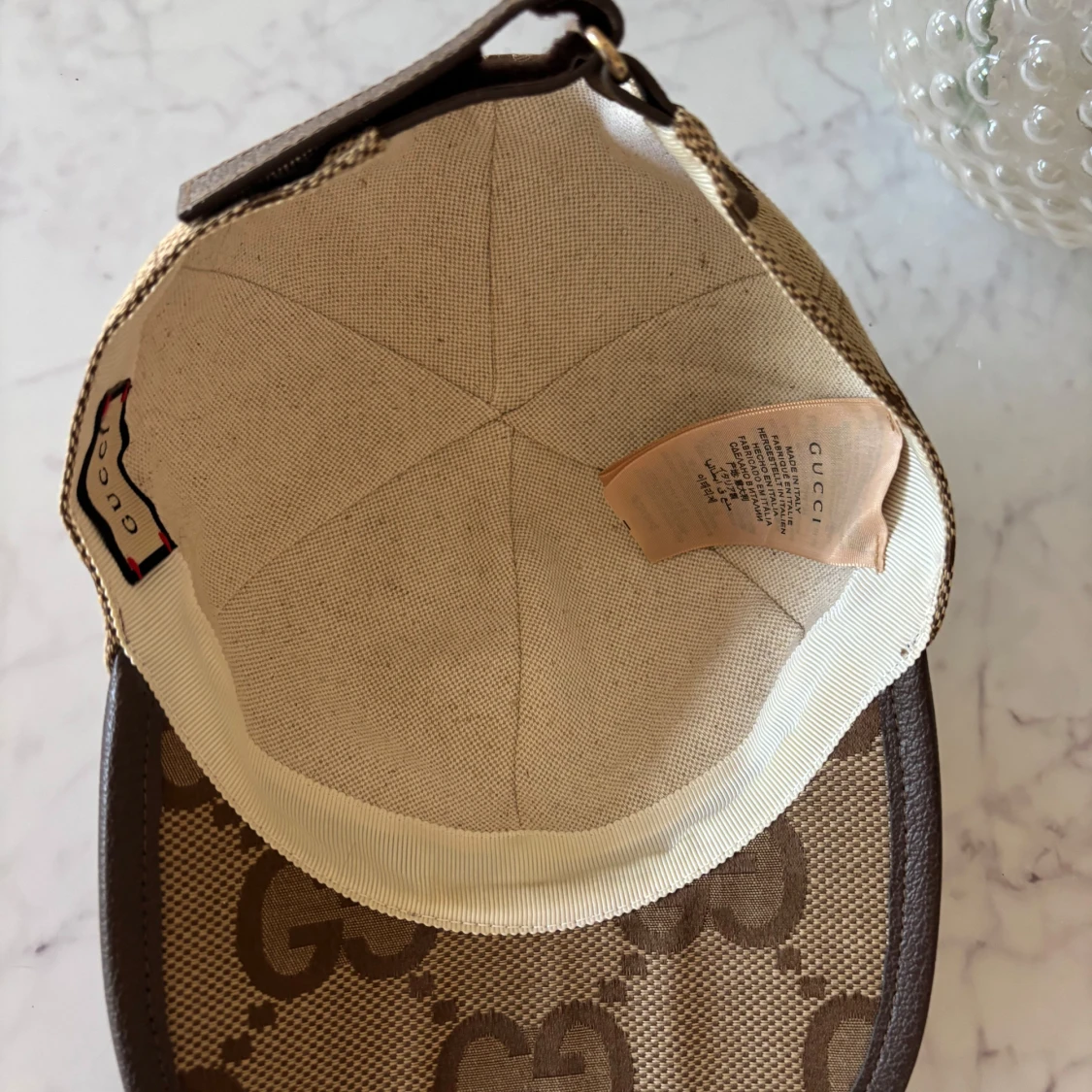 Beige Gucci Jumbo Cap - 2