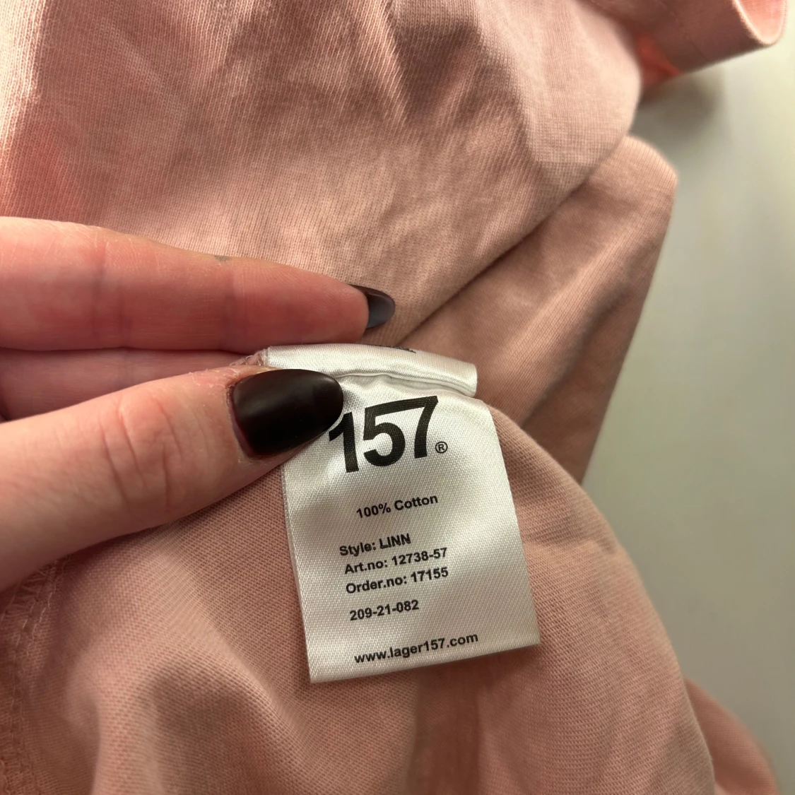 Ljusrosa t-shirt från 157, stl S - 4