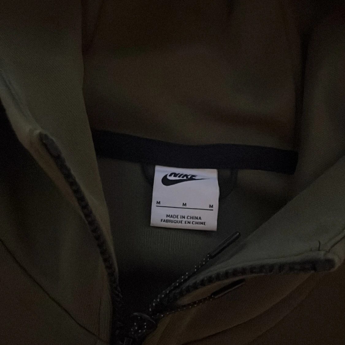 Olivgrön Nike hoodie med dragkedja - 2