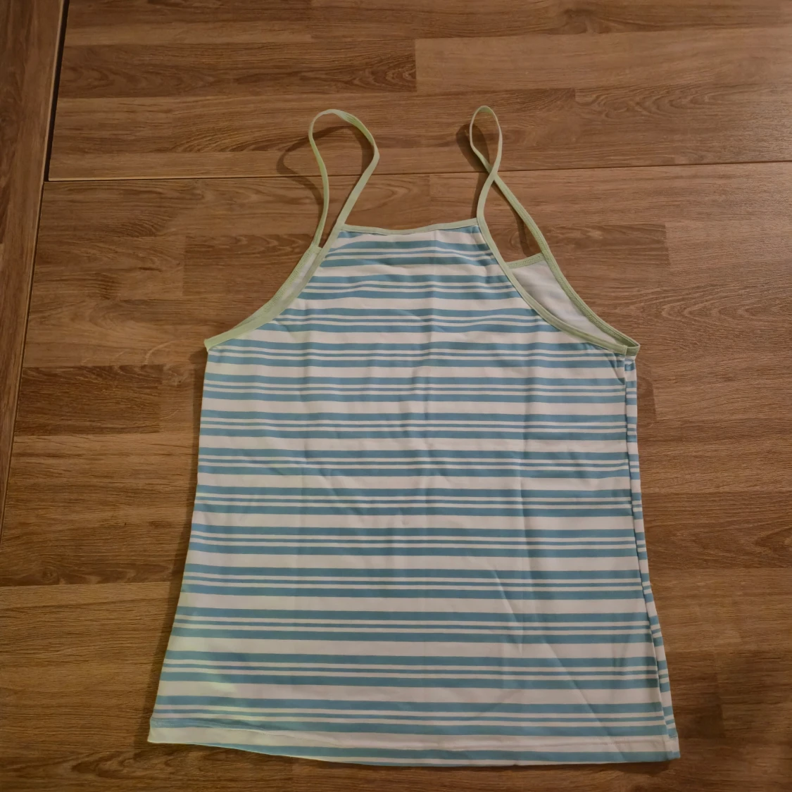 Randig Snoopy linnetopp i blått och vitt - 2