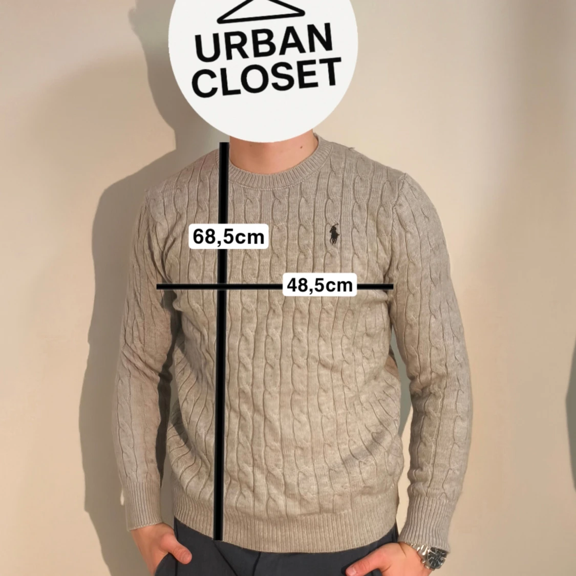 Grå Knit Polo Ralph Lauren M - 3