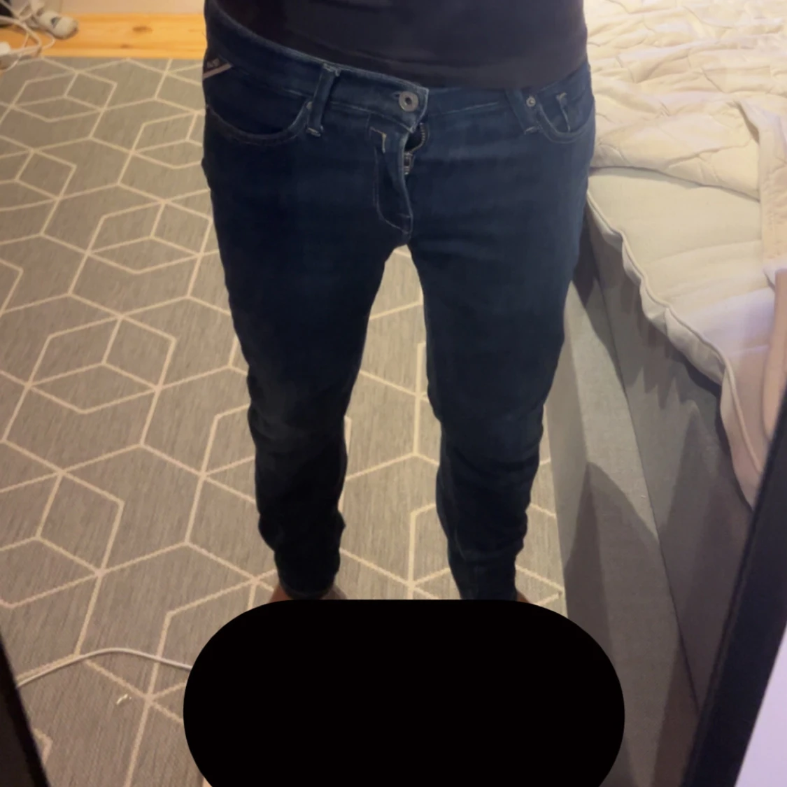 Mörkblå Replay jeans slim fit