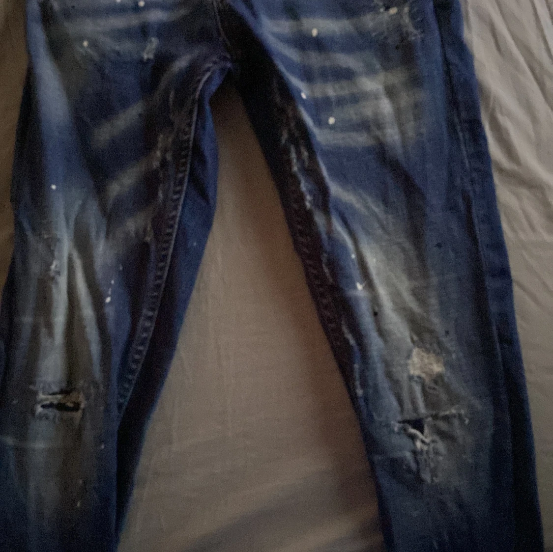 Dsquared2 blå distressed jeans - 1