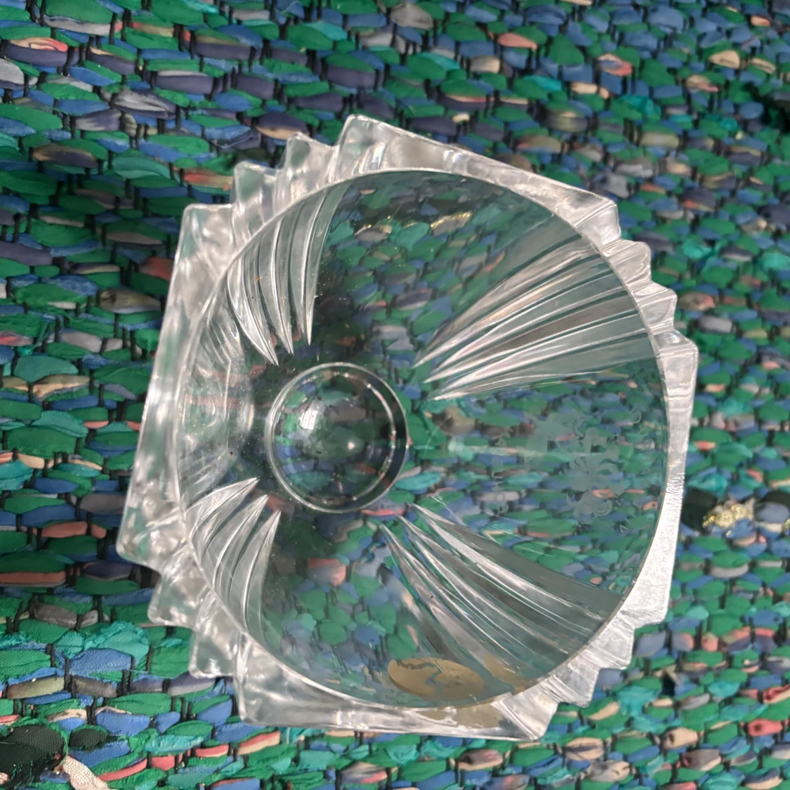 VILD KAPRIFOL VACKER KRISTALL SKÅL SAMLARE  - 3