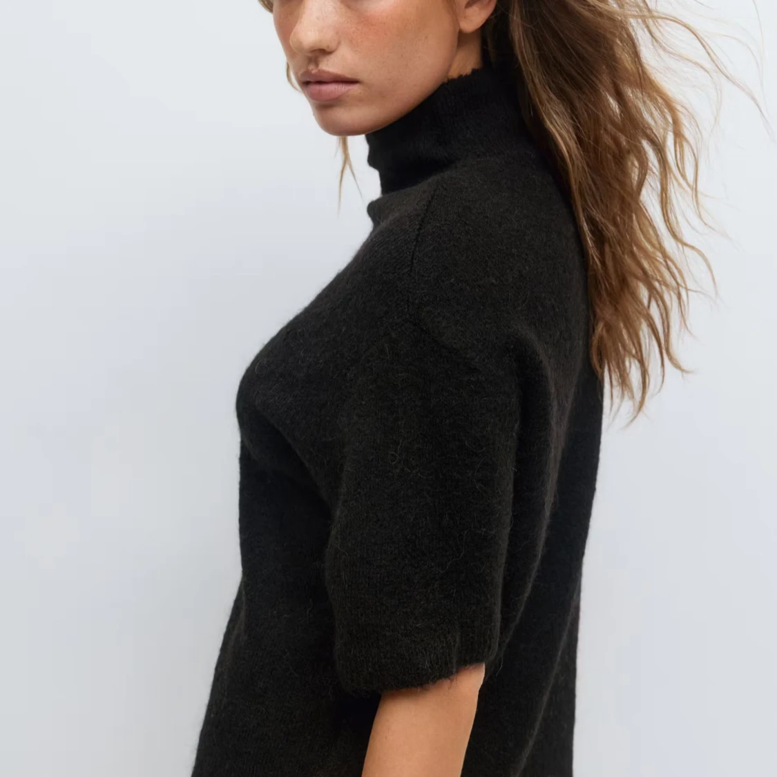 Svart polotröja med kort ärm - 4