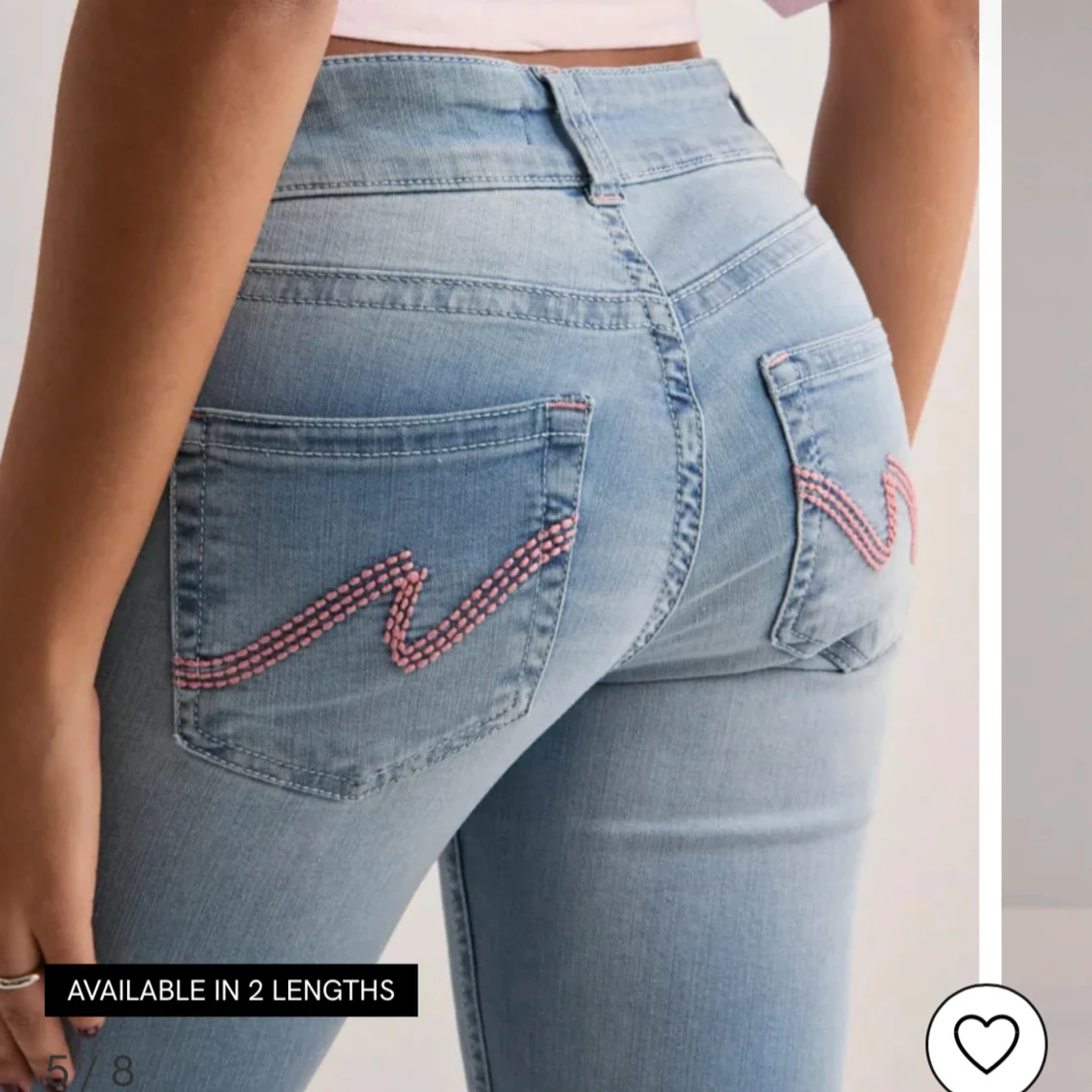 Ljusblå bootcut jeans  - 2