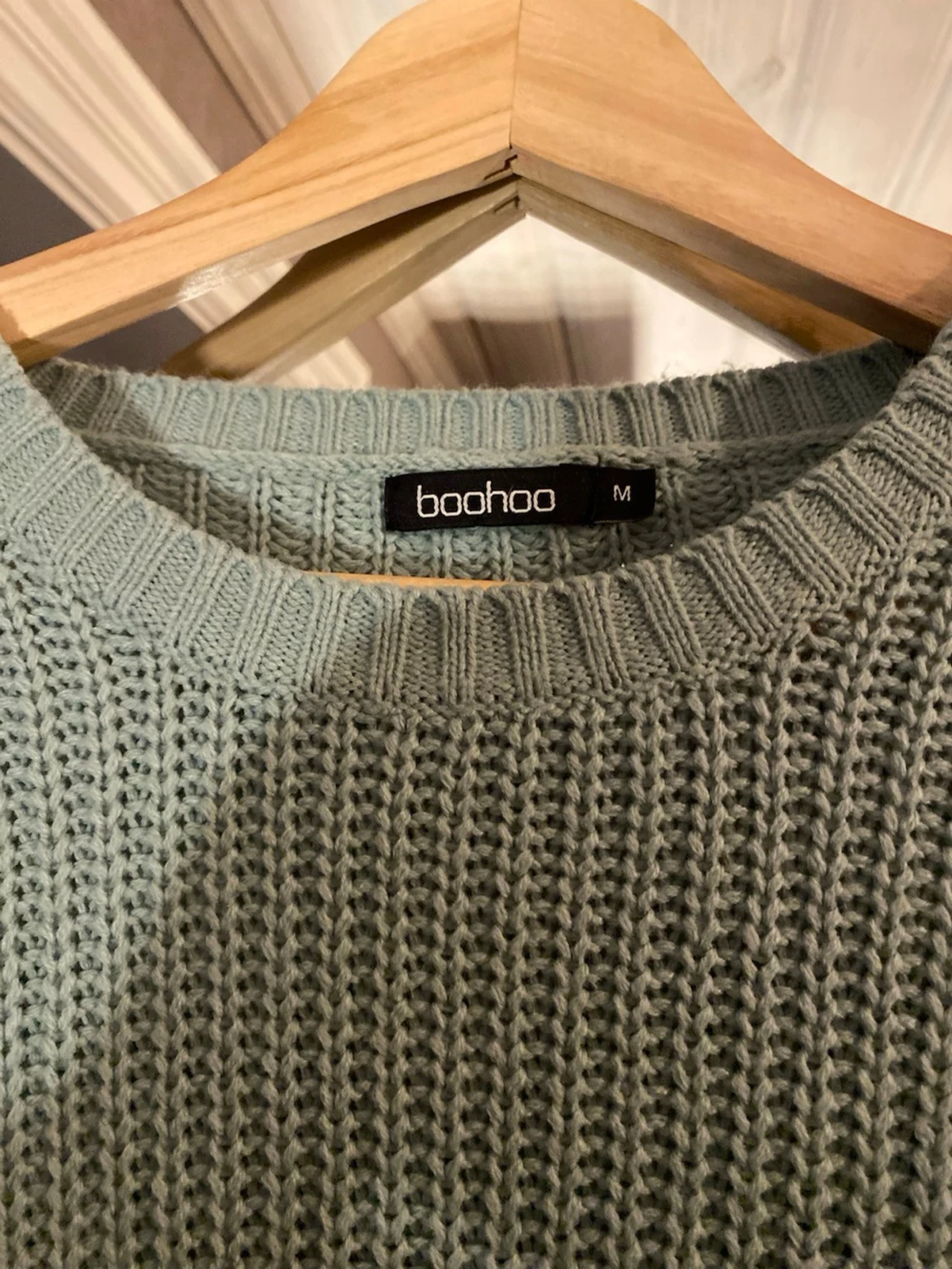 Grön stickad klänning från Boohoo - 2