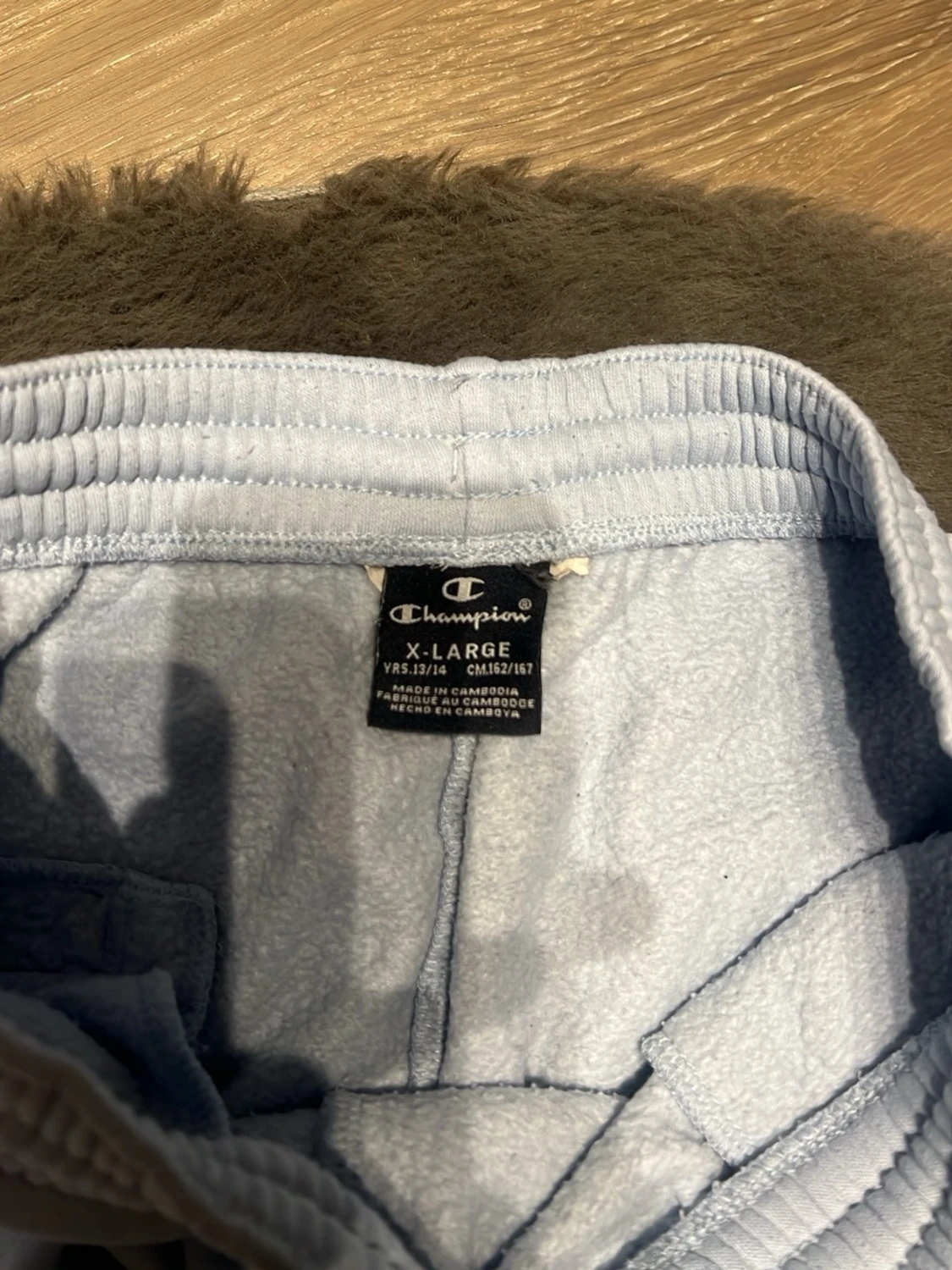 Baby blå  hoodie från Champion med huva - 4