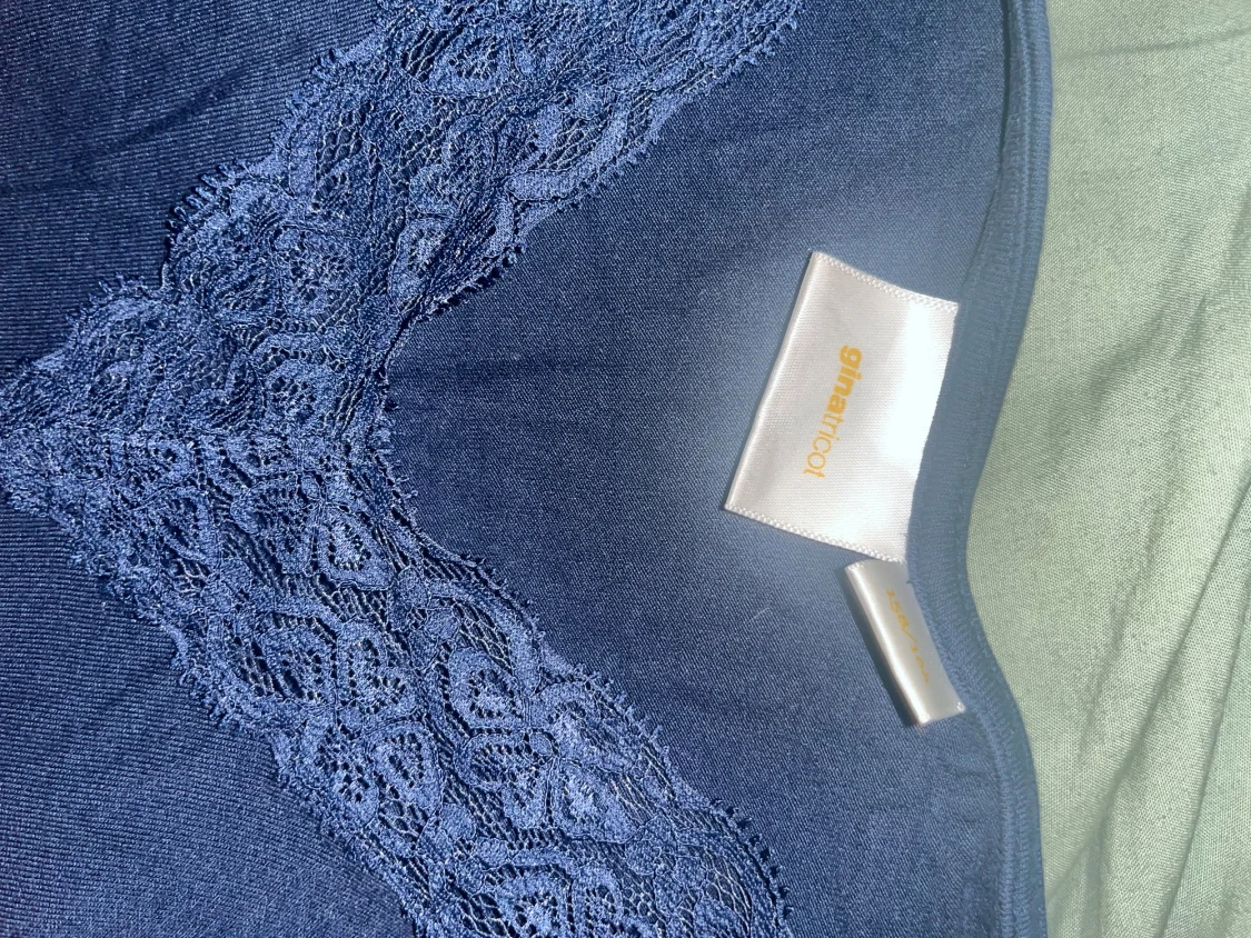 Mörkblå långärmad topp Gina Tricot - 1