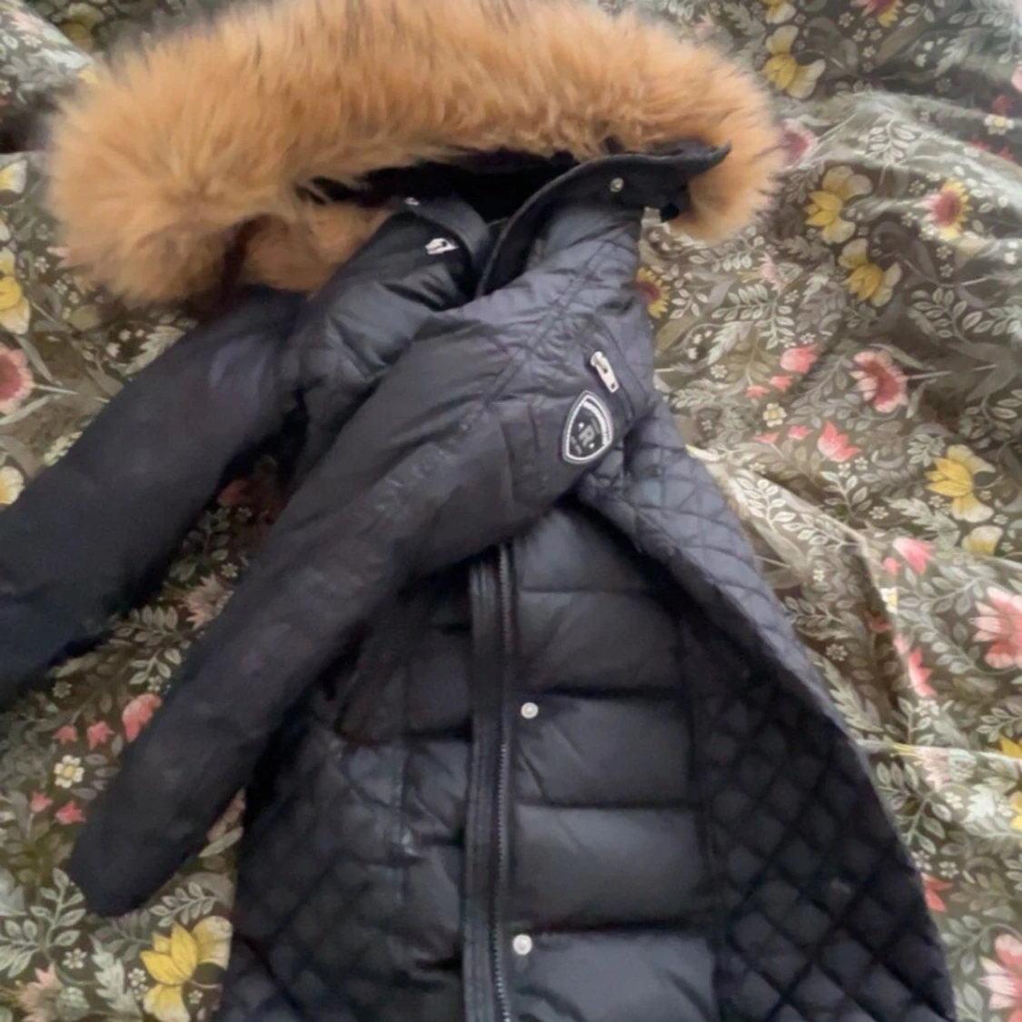 Svart lång dunjacka Rockandblue - 4