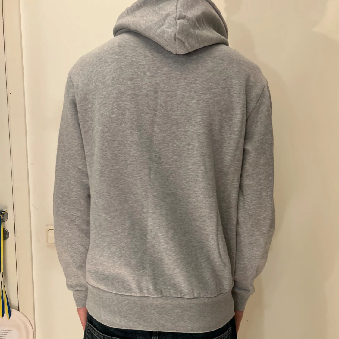 Grå hoodie från Lacoste med huva - 2
