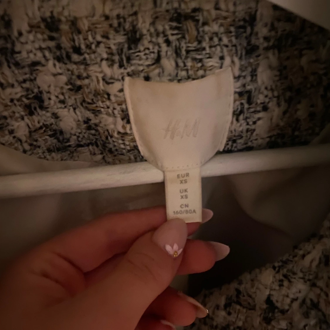 Rutig tweedjacka från H&M XS - 1