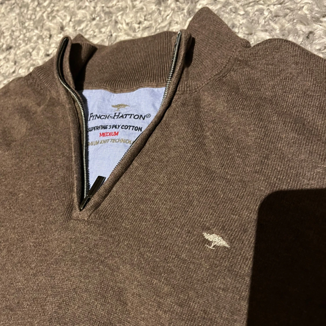 Brun half zip-tröja från Fynch-Hatton - 1