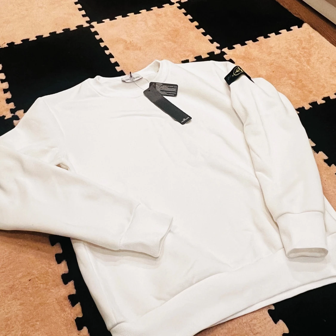 Vit sweatshirt från Stone Island - 1