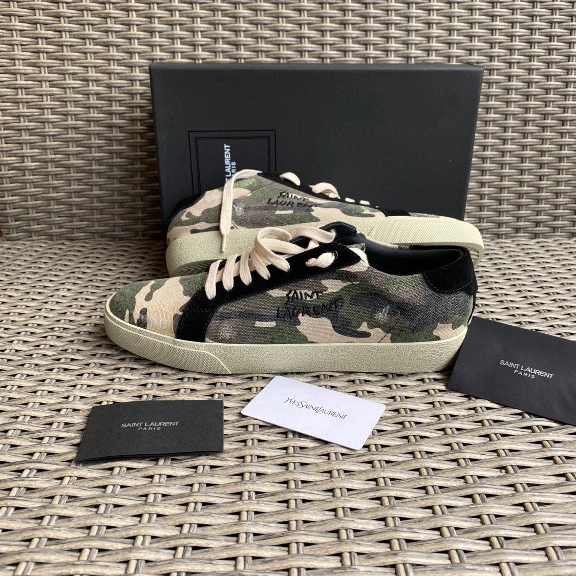 Saint Laurent Court Classic camo sneakers