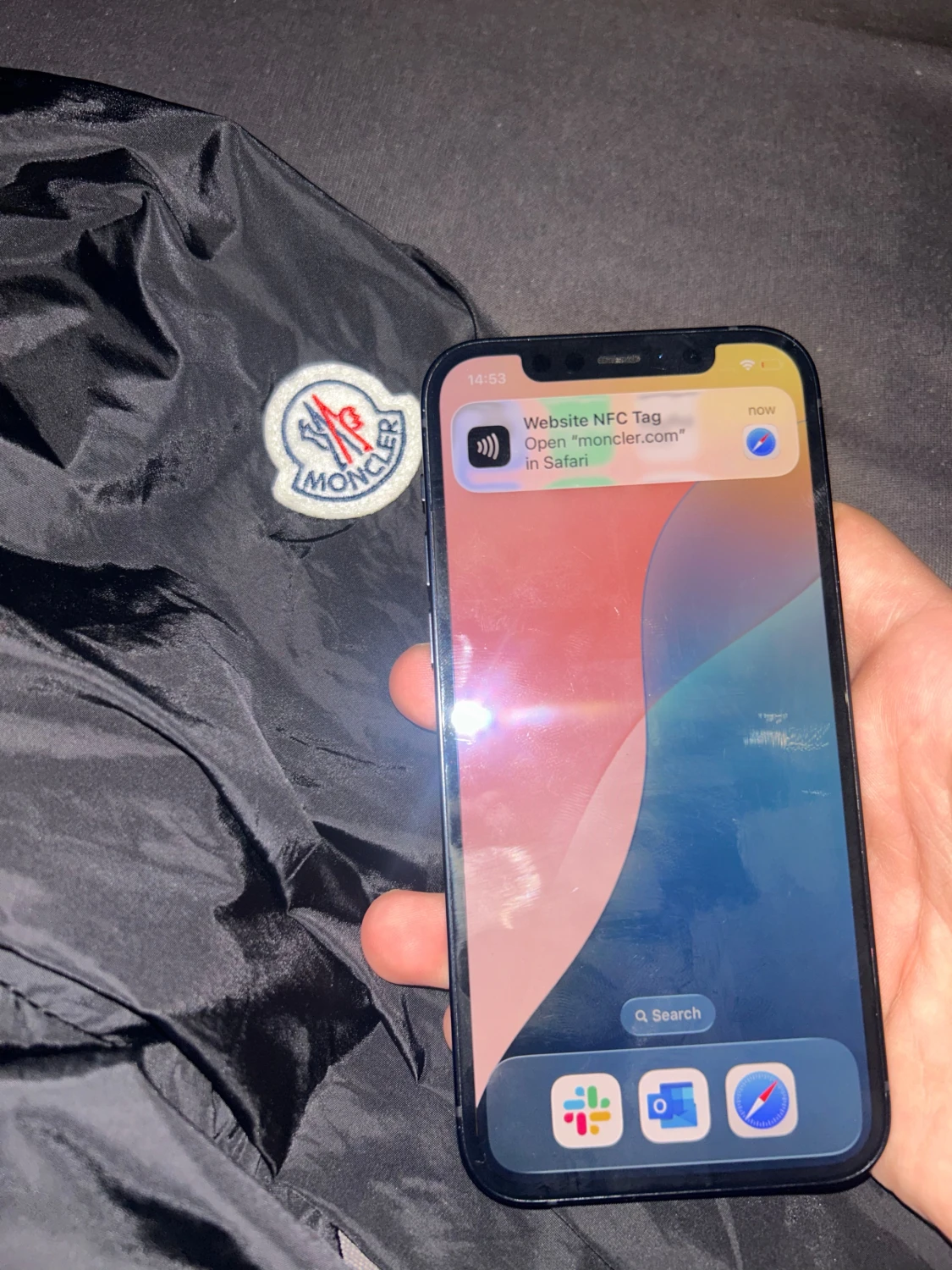 Svart moncler windbreaker - 1