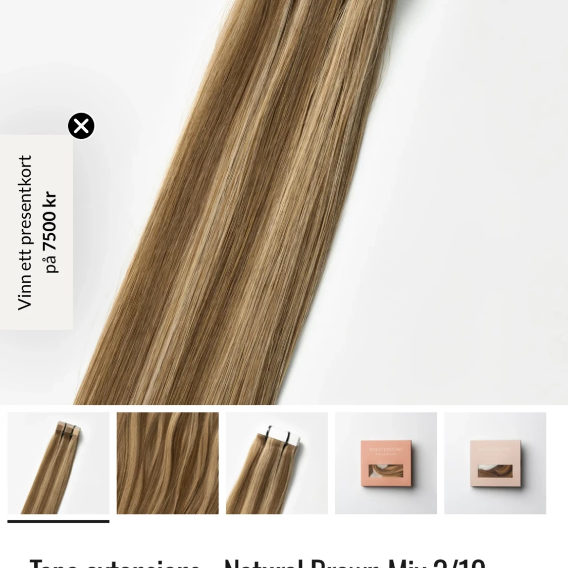 Tape extensions  med brunt äkta hår från Myextensions - 2