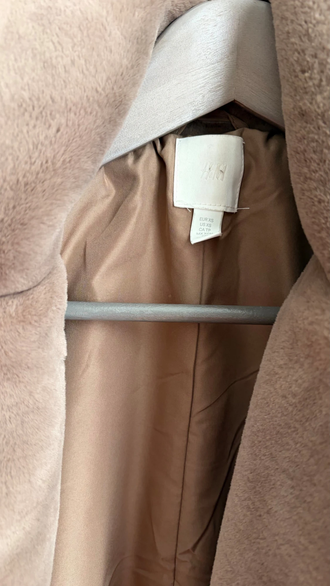 Brun teddyjacka från H&M XS - 3