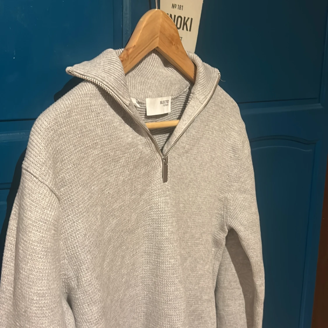 Ljusgrå half zip tröja Selected Homme - 2