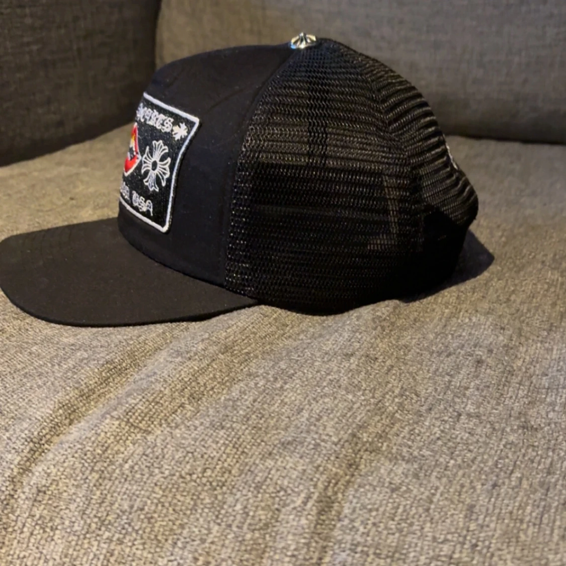 Svart Chrome Hearts keps med mesh - 1