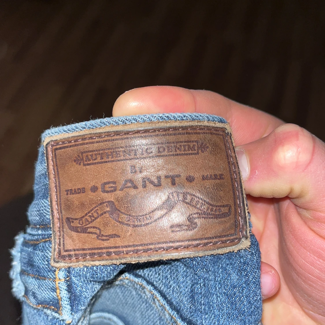 Blå jeans från Gant med raka ben - 3