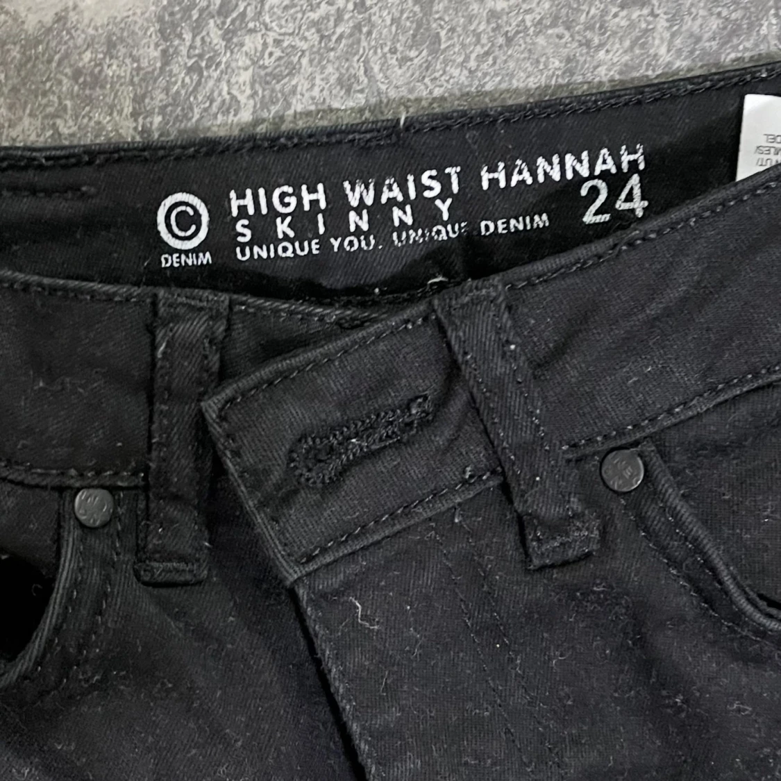 Svarta high waist skinny jeans Hannah - 4
